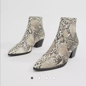 ASOS Snakeskin Ankle Boots